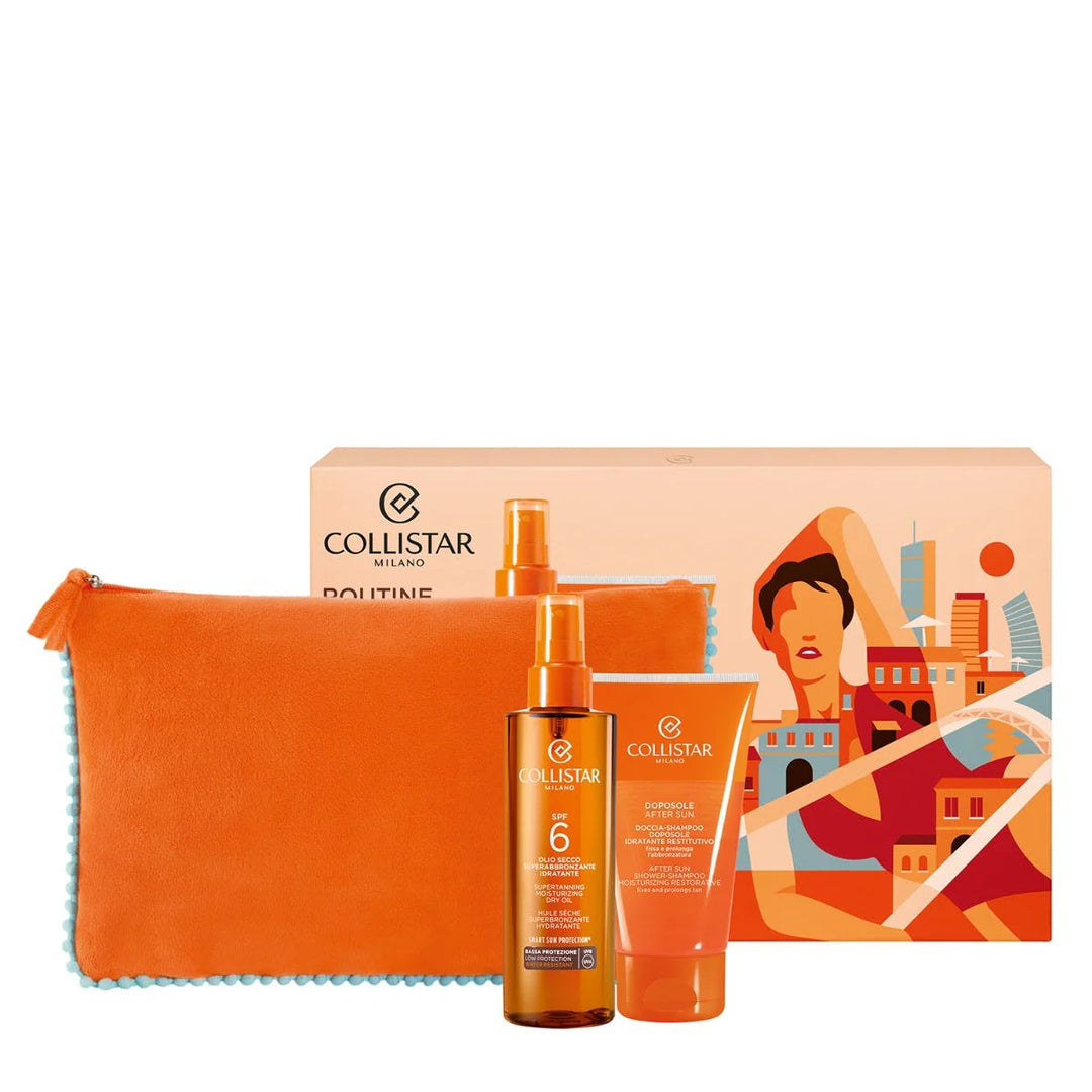 Kit Oil Secco Spf 6  + Doccia Shampoo Doposole+ Pochette 200 ml