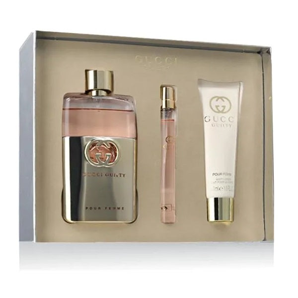 Cofanetto Gucci Guilty Pour Femme Eau De Parfum 90 ml + Eau De Parfum 10 ml + Latte Corpo 50 ml Donna