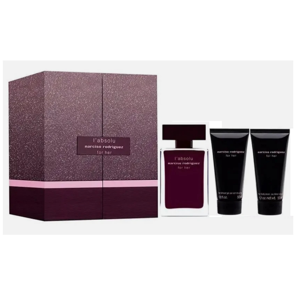 Set Narciso L'Absolu For Her Eau De Parfum Donna 50ml + Gel doccia e Crema Corpo 50ml