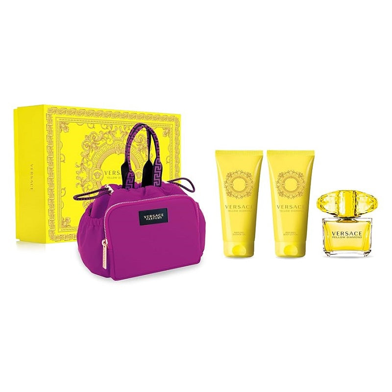 Cofanetto Yellow Diamond Eau De Toilette 90ml + Gel Doccia 100ml + Crema Corpo 100ml + Trousse Cosmetica Donna